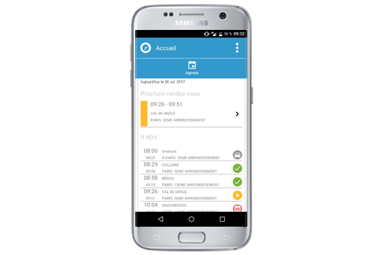 Application mobile de TourSolver.